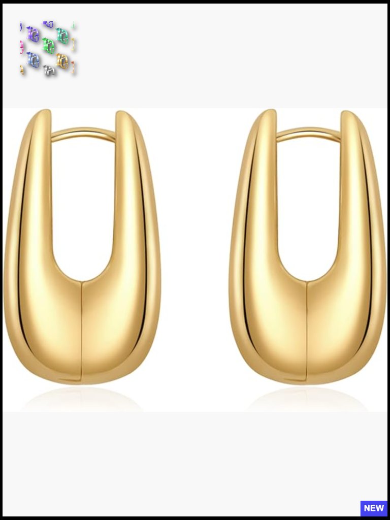 Gold Plated Knot Earrings Chunky Statement Drop Dangle Hypoallergenic
